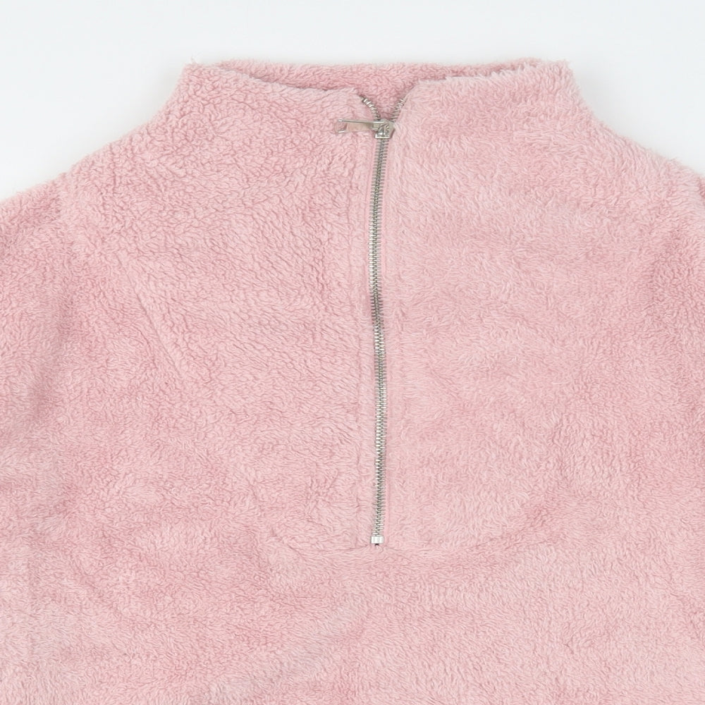 Peacock Womens Pink  Polyester Pullover Sweatshirt Size M