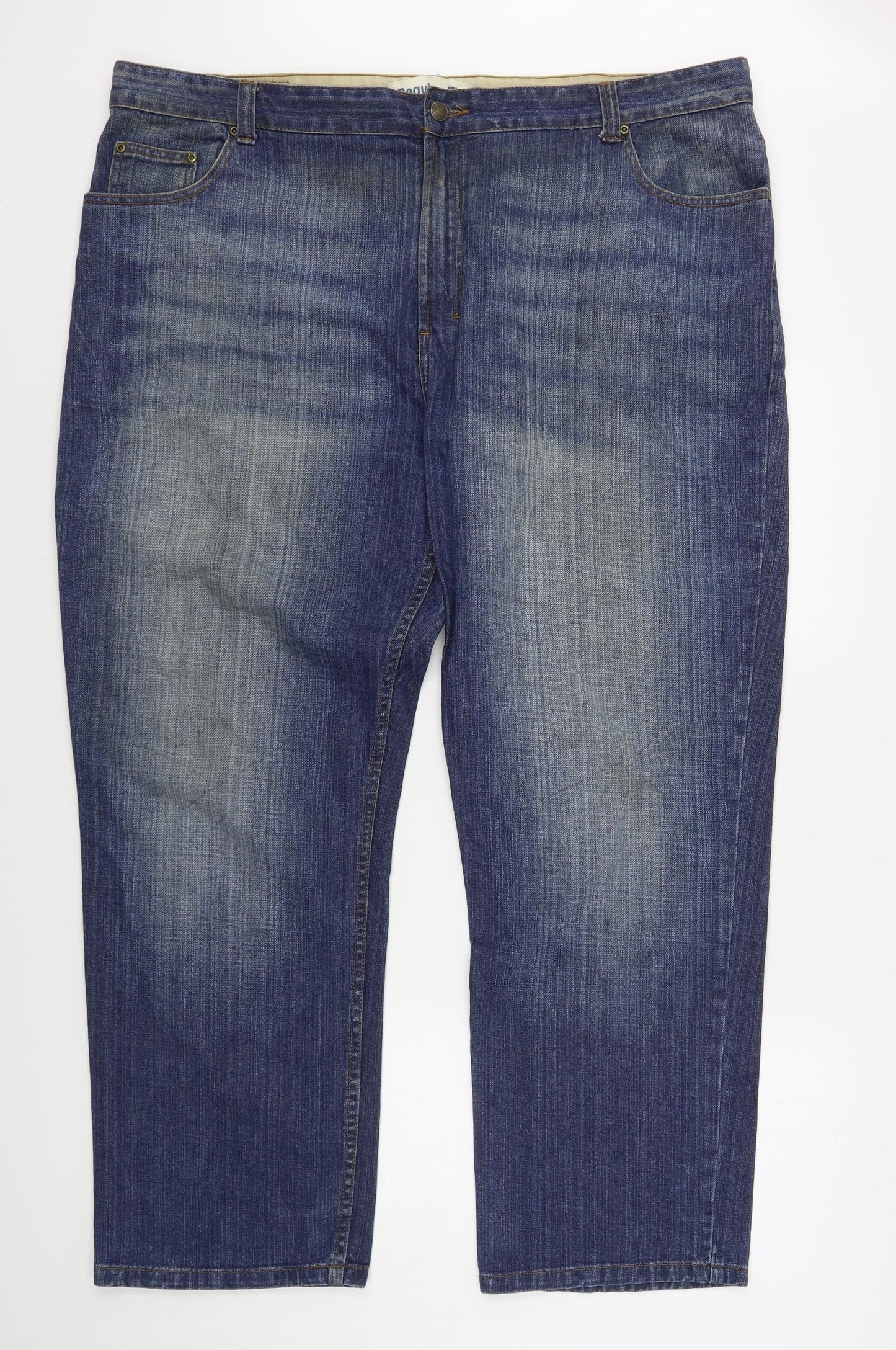 Cherokee Mens Blue  Cotton Straight Jeans Size 44 L30 in Regular Button