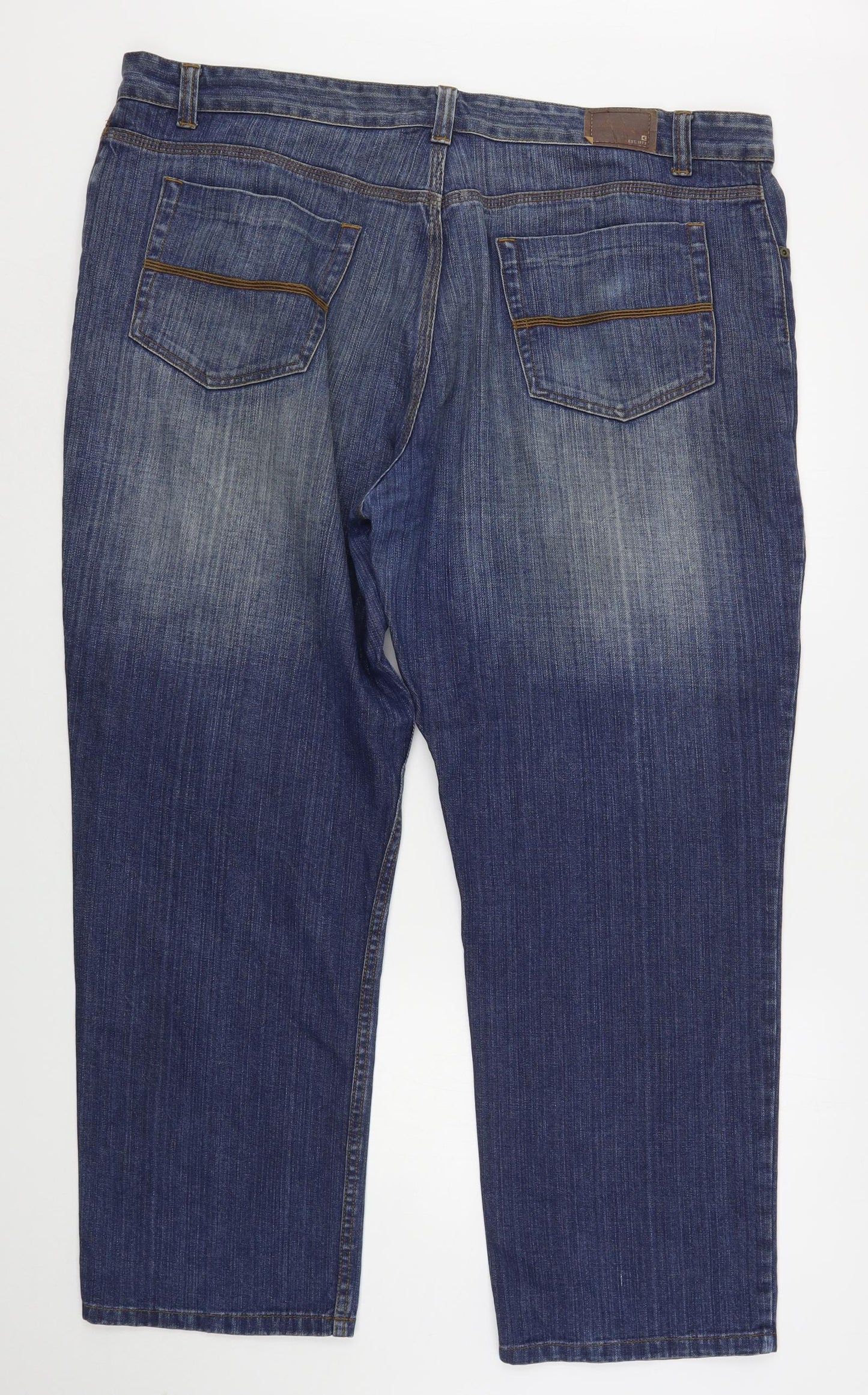 Cherokee Mens Blue  Cotton Straight Jeans Size 44 L30 in Regular Button