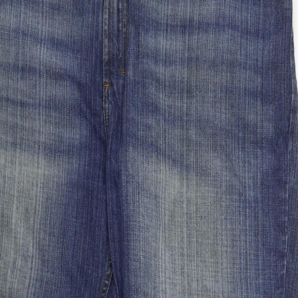 Cherokee Mens Blue  Cotton Straight Jeans Size 44 L30 in Regular Button