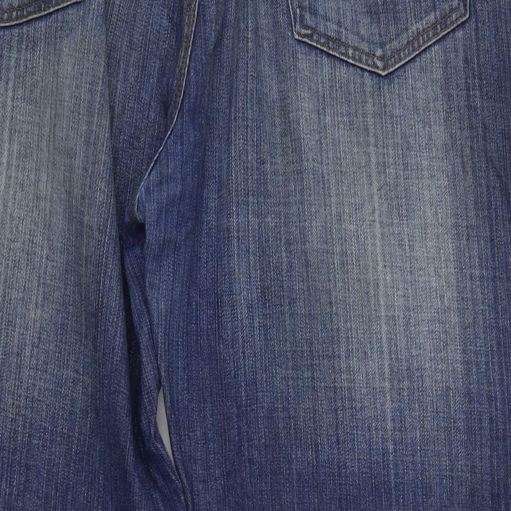 Cherokee Mens Blue  Cotton Straight Jeans Size 44 L30 in Regular Button