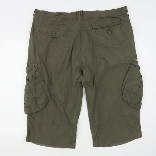 Blue Harbour Mens Green  Cotton Cargo Shorts Size 44 L16 in Regular Button