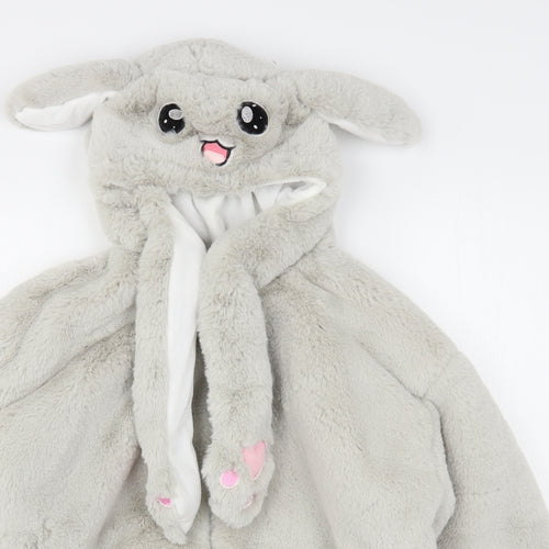 Lianemeiyi Girls Grey   Jacket  Size 10 Years   - Rabbit