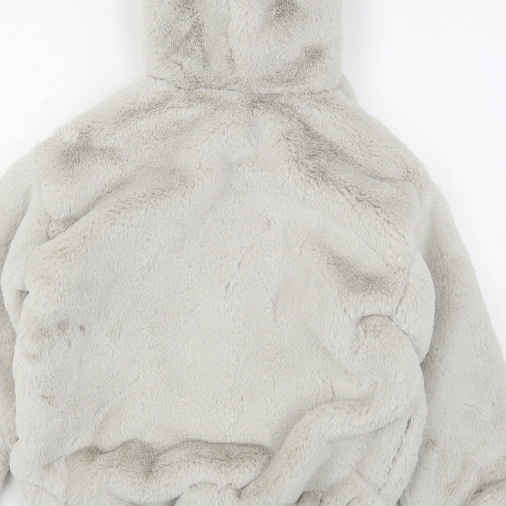 Lianemeiyi Girls Grey   Jacket  Size 10 Years   - Rabbit
