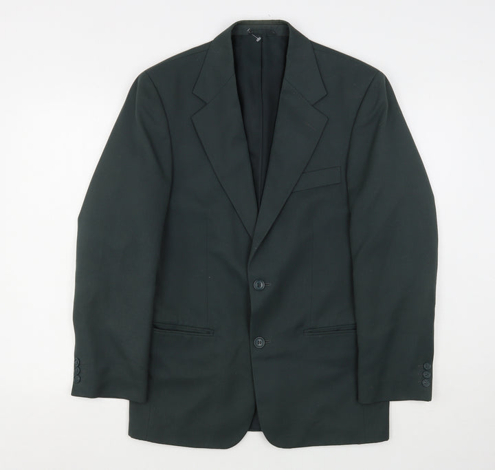 Modern Classic Mens Green  Polyester Jacket Suit Jacket Size 36