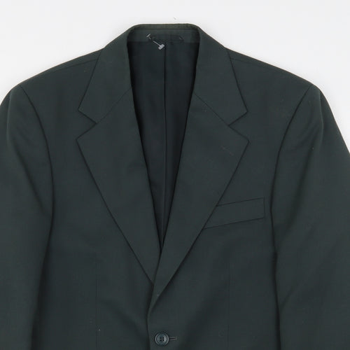 Modern Classic Mens Green  Polyester Jacket Suit Jacket Size 36