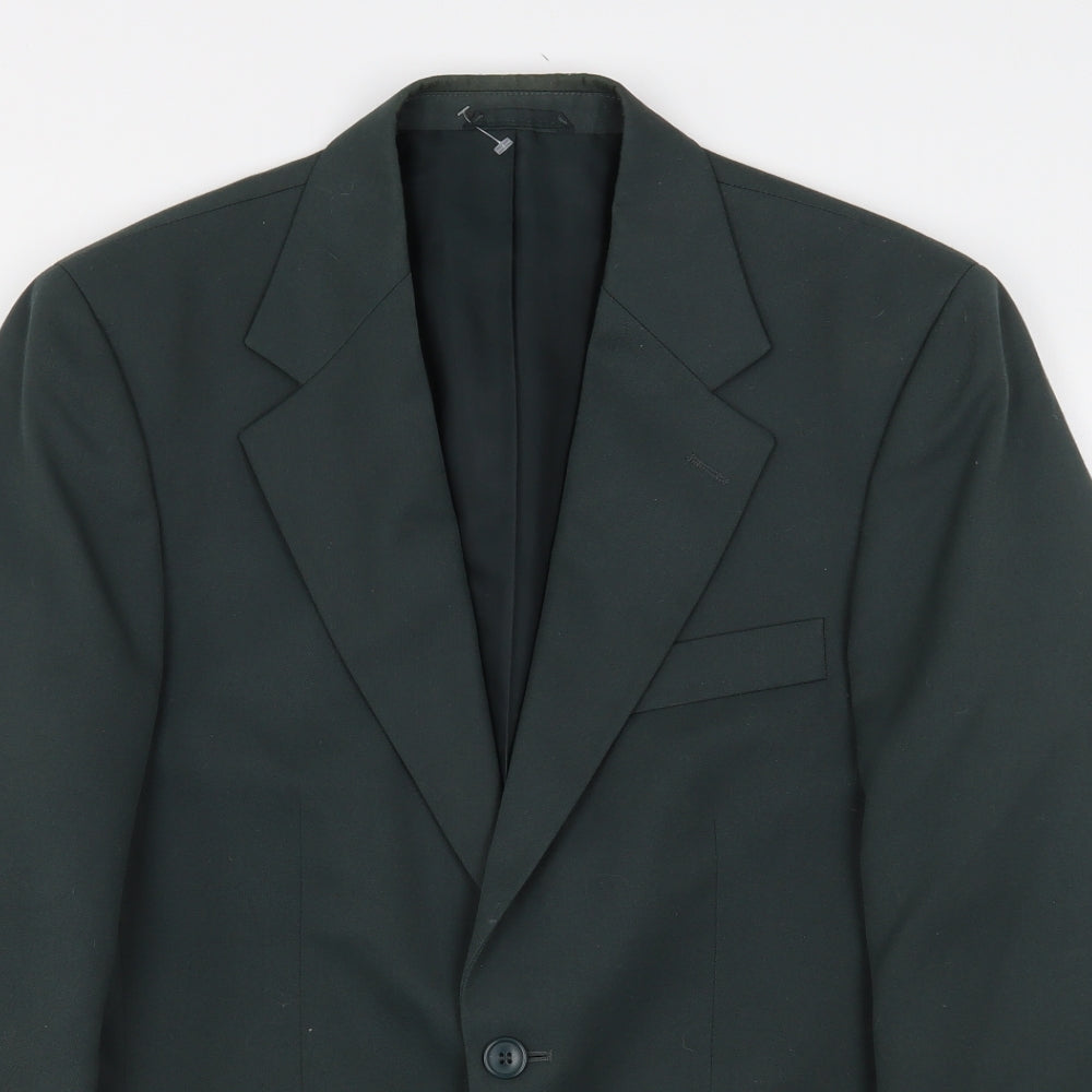 Modern Classic Mens Green  Polyester Jacket Suit Jacket Size 36