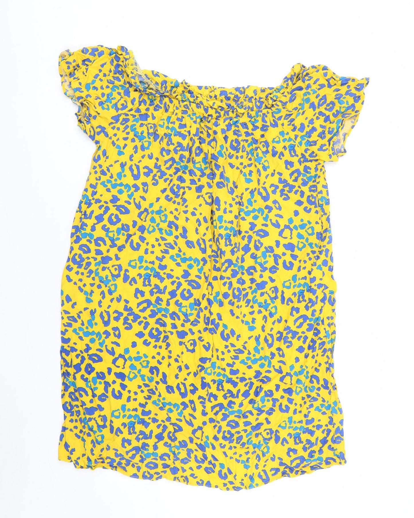 Papaya Womens Multicoloured Animal Print Viscose Tunic T-Shirt Size 16 Scoop Neck - Bardot