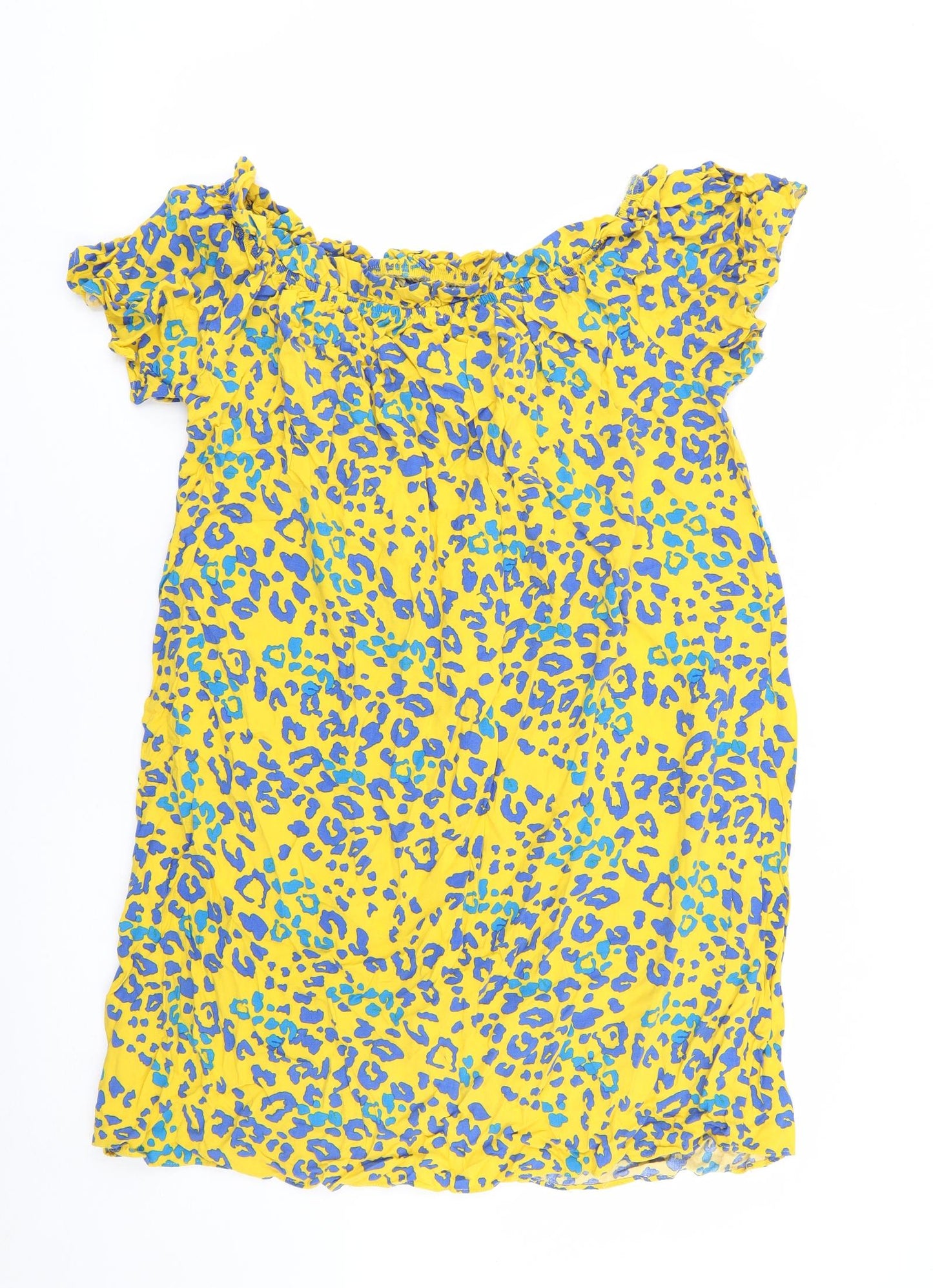 Papaya Womens Multicoloured Animal Print Viscose Tunic T-Shirt Size 16 Scoop Neck - Bardot