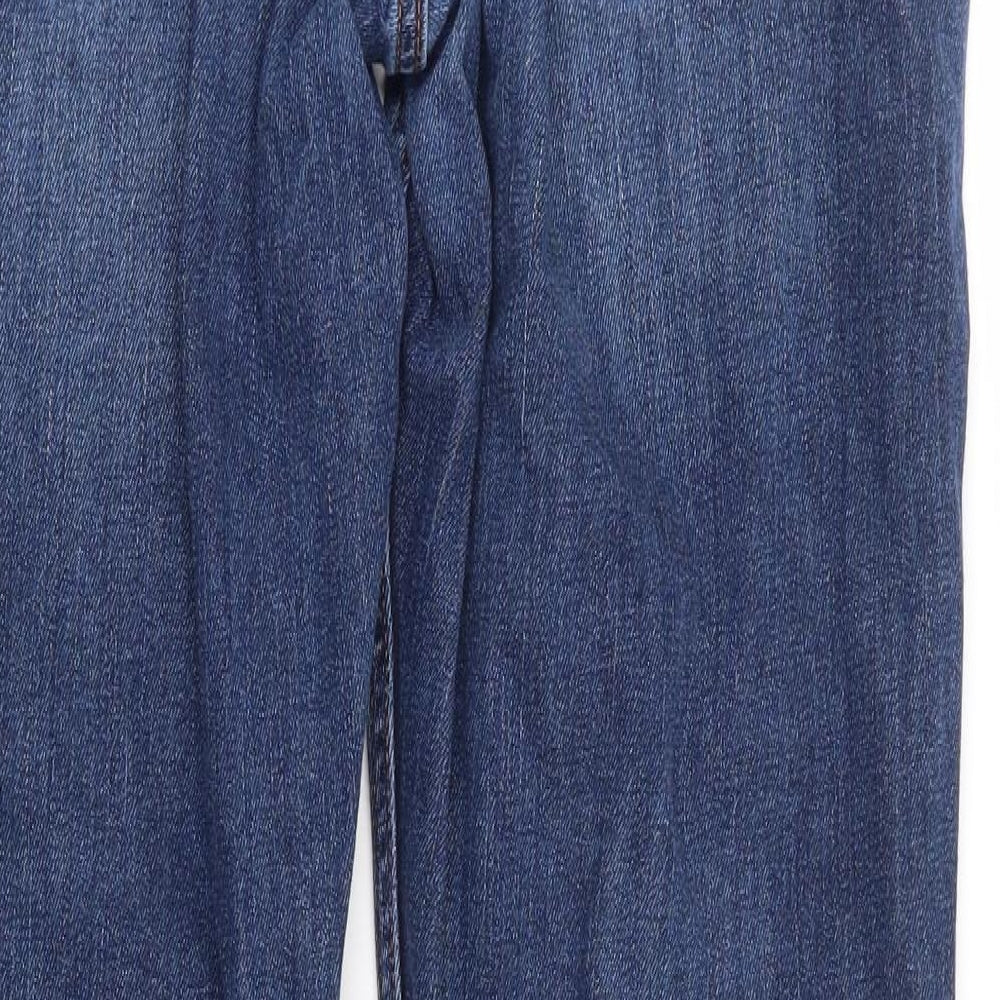 Wrangler Mens Black  Cotton Straight Jeans Size 32 L32 in Regular Zip