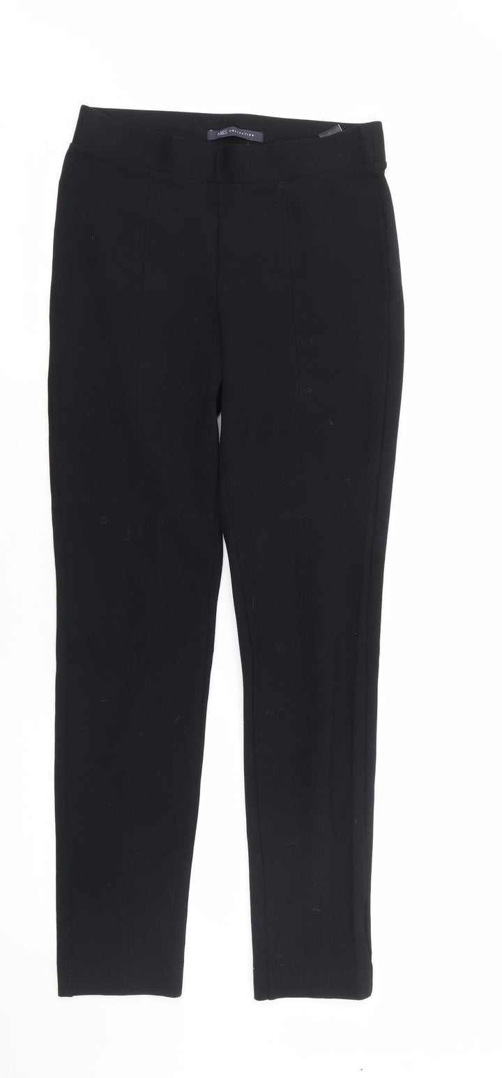 Marks and Spencer Womens Black Viscose Capri Leggings Size 8 L26 in