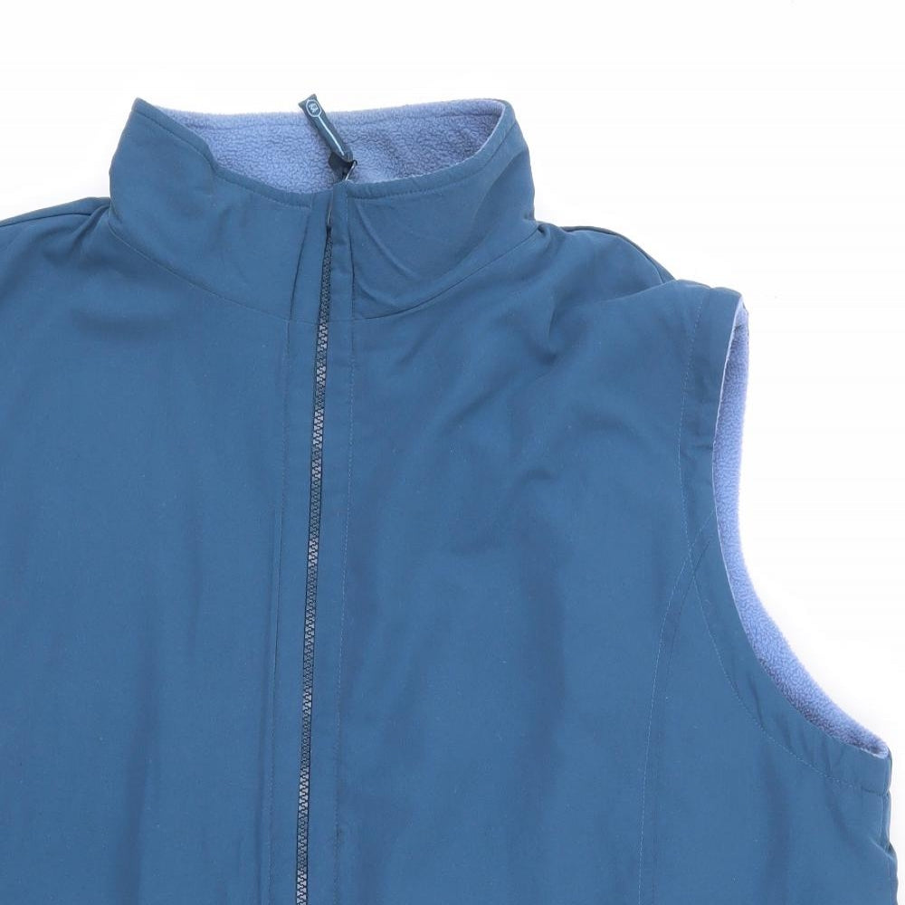 Bonmarche  Womens Blue   Gilet Waistcoat Size L  Zip