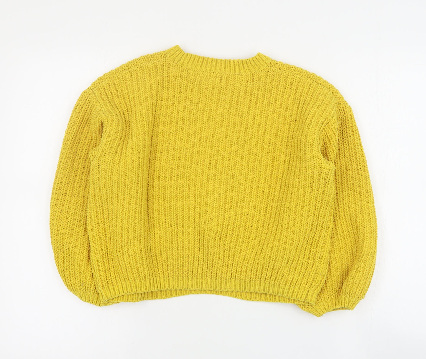 F&F Girls Yellow Round Neck  Polyester Pullover Jumper Size 10-11 Years  Pullover