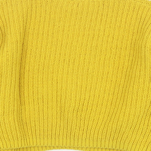 F&F Girls Yellow Round Neck  Polyester Pullover Jumper Size 10-11 Years  Pullover