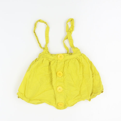 SheIn Girls Yellow  Cotton Skirt One-Piece Size 4 Years  Button