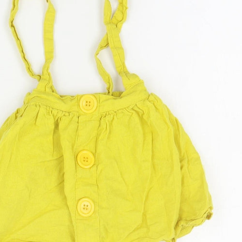 SheIn Girls Yellow  Cotton Skirt One-Piece Size 4 Years  Button