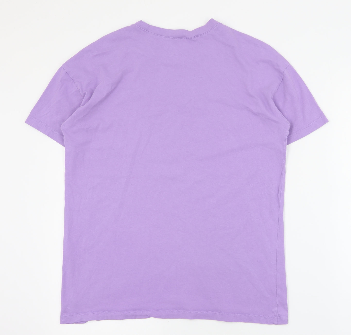 FB Sister Womens Purple  Polyester Basic T-Shirt Size 2XS Crew Neck - Slogan