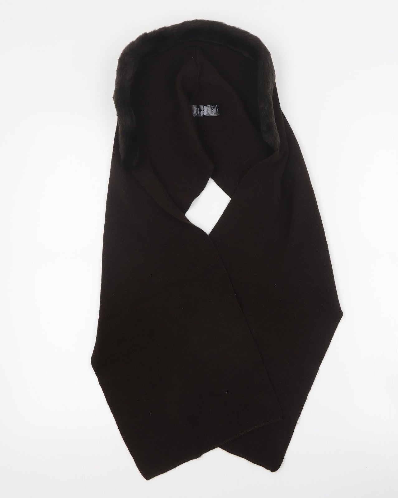 Marks and Spencer Womens Brown  Acrylic  Shawl/Wrap    - Faux fur