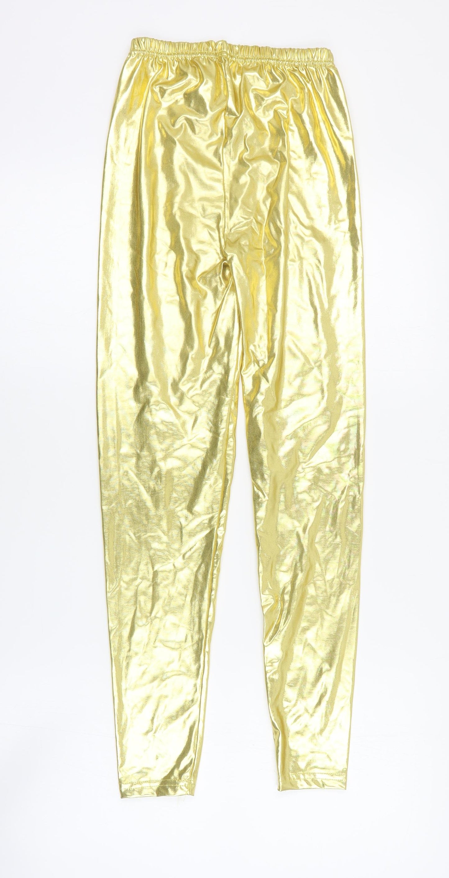 Futuro Womens Gold  Cotton Cropped Leggings Size S L26 in