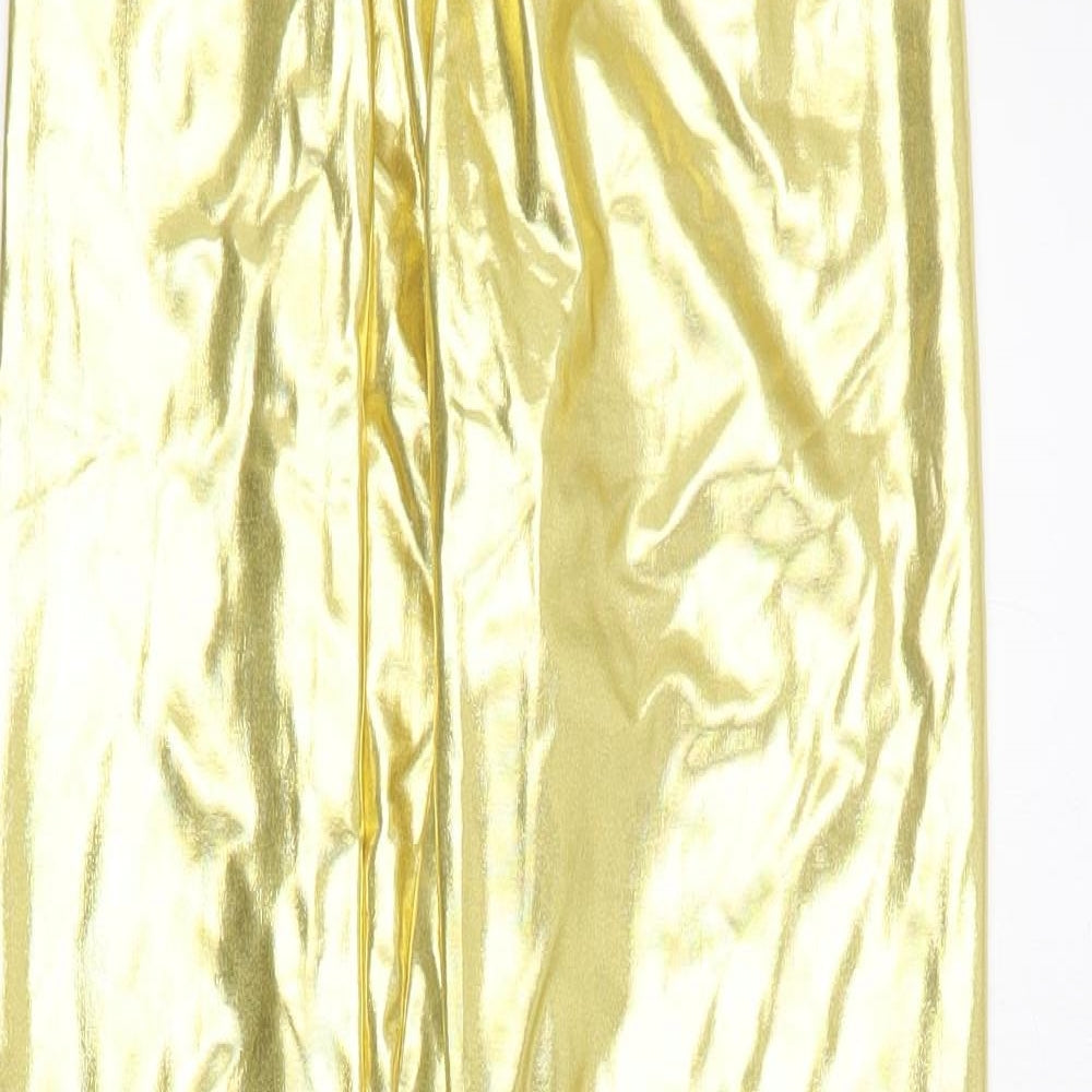 Futuro Womens Gold  Cotton Cropped Leggings Size S L26 in
