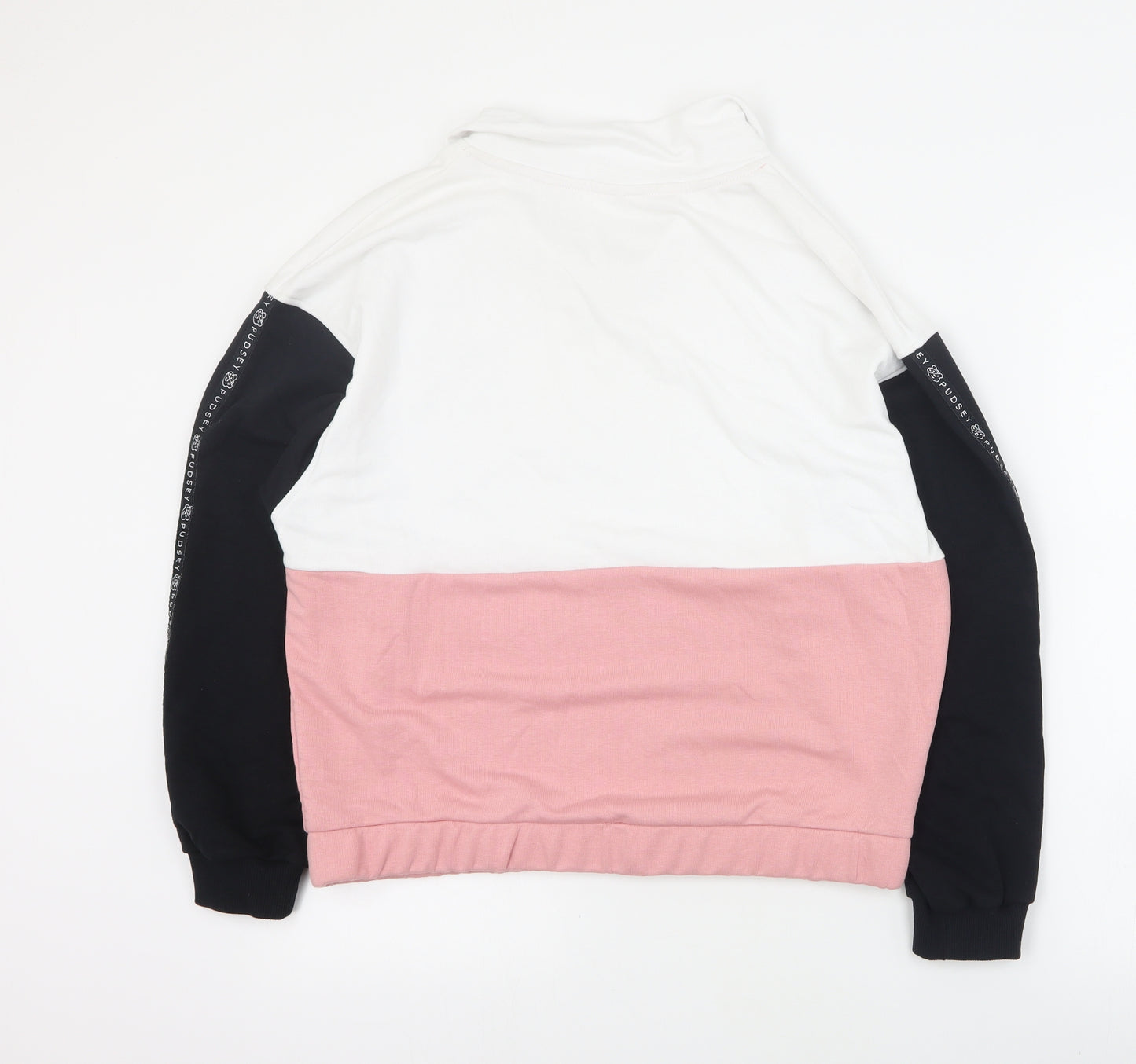 George Womens Pink Colourblock Cotton Pullover Sweatshirt Size 12  Zip - Pudsey bear