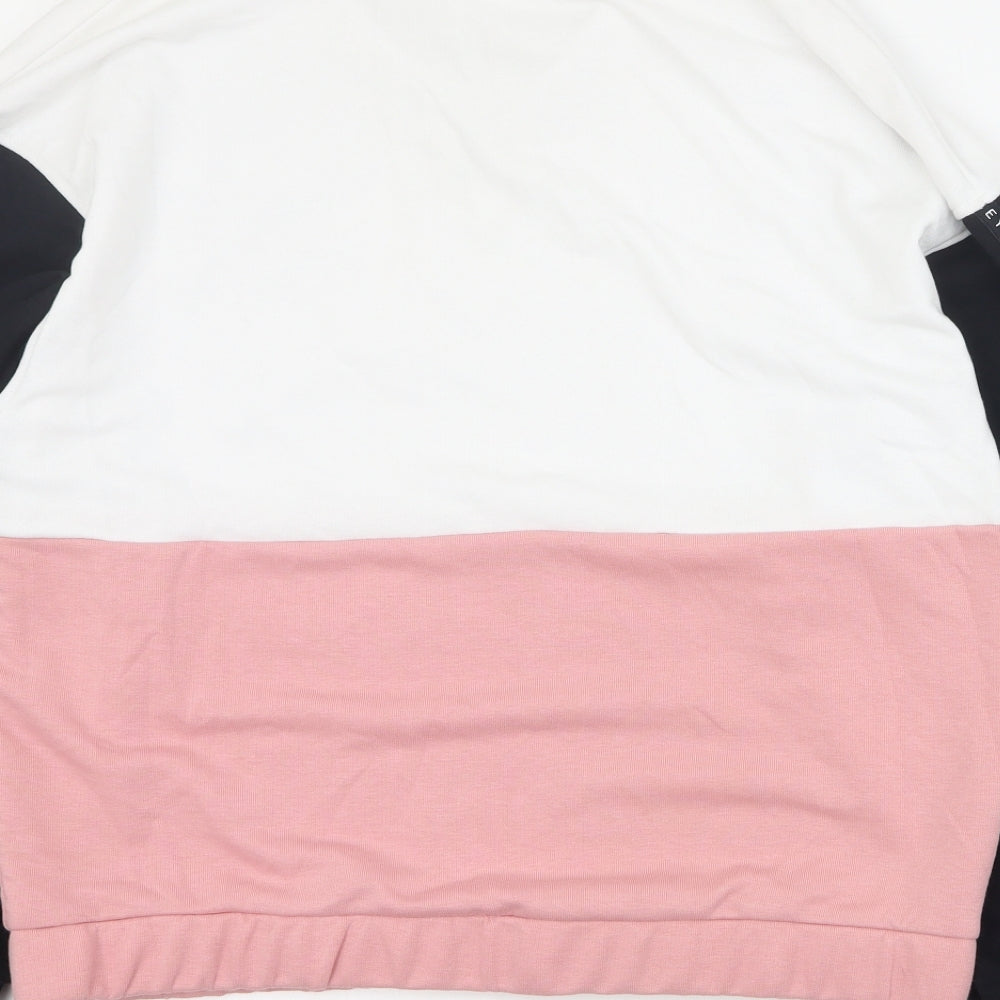 George Womens Pink Colourblock Cotton Pullover Sweatshirt Size 12  Zip - Pudsey bear