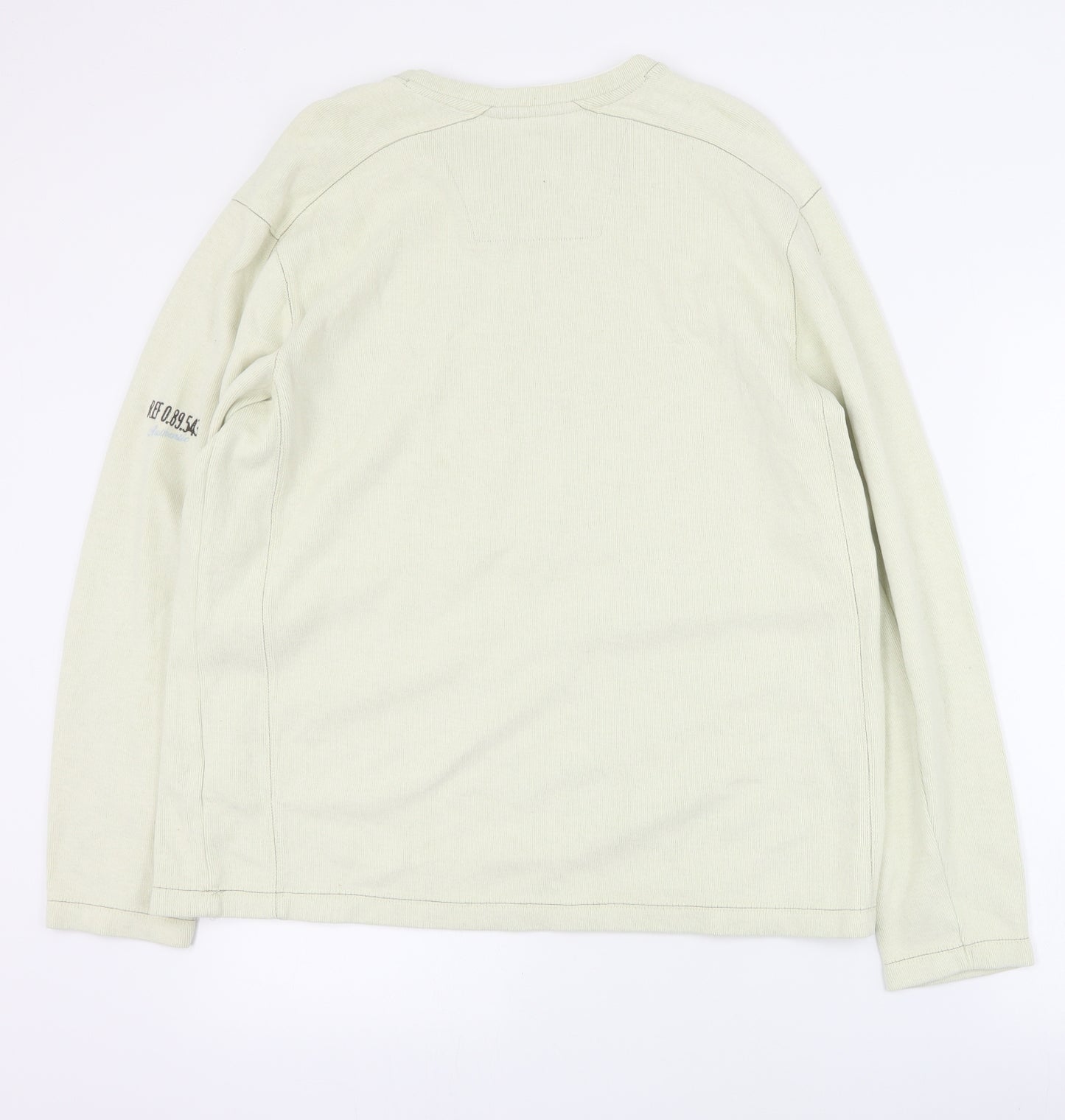 NEXT Mens Beige Round Neck  Cotton Pullover Jumper Size L