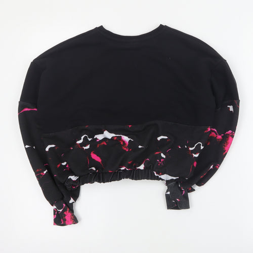 Hollyfield Girls Black  Polyester Pullover Sweatshirt Size S  Pullover - 8-10 years