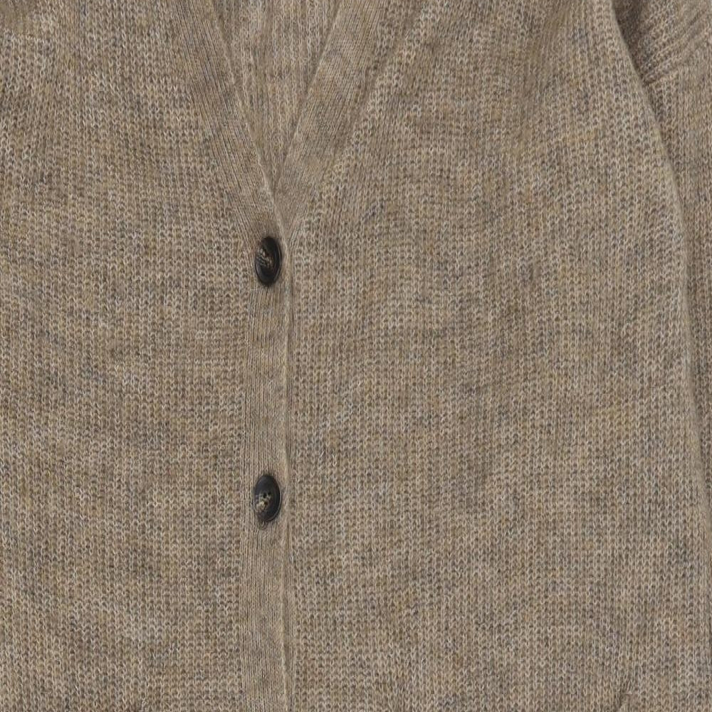 Primark Womens Brown V-Neck  Polyester Cardigan Jumper Size L