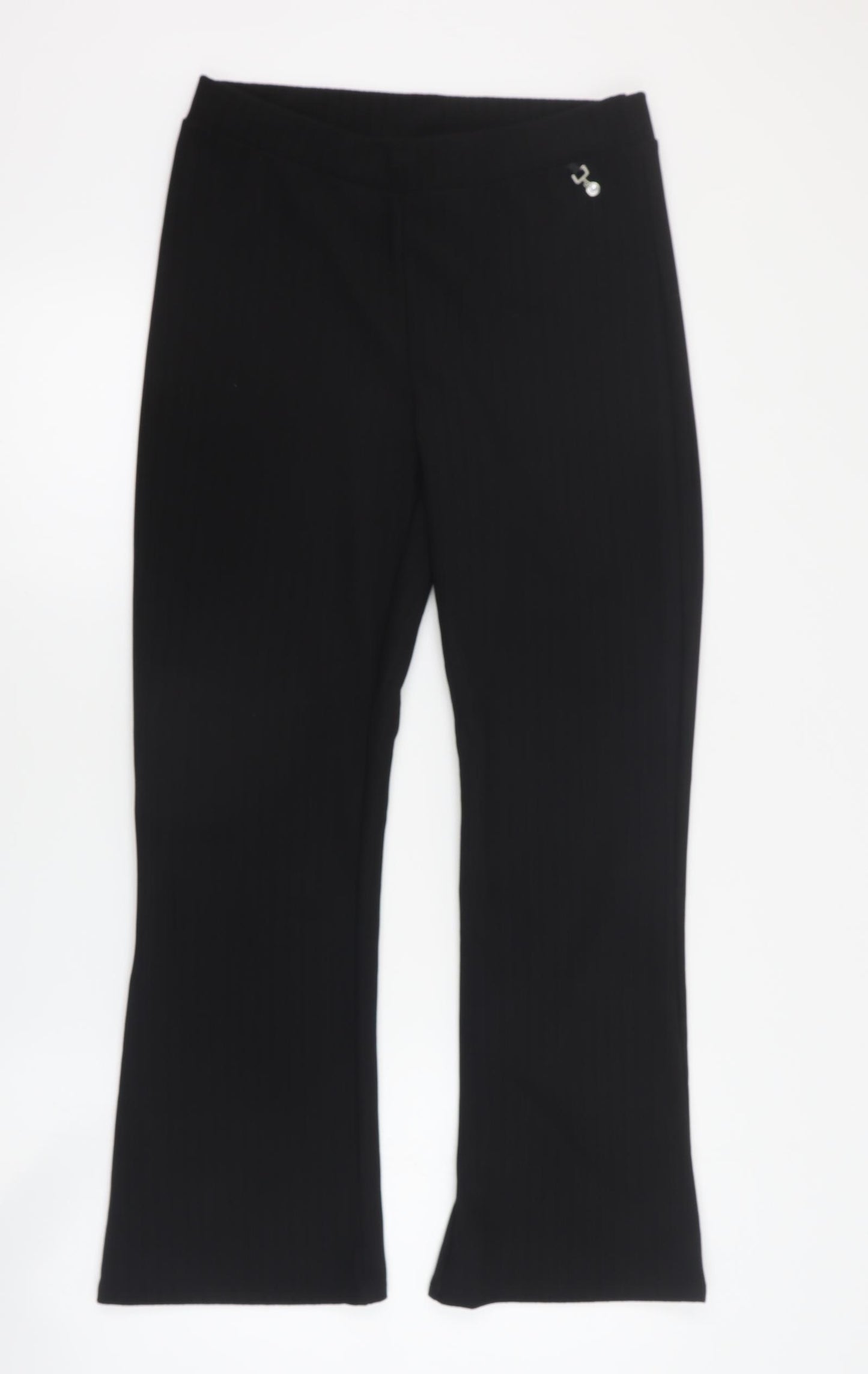 AMARANTO Womens Black  Polyester Dress Pants Trousers Size 12 L26 in Regular  - Ribbed
