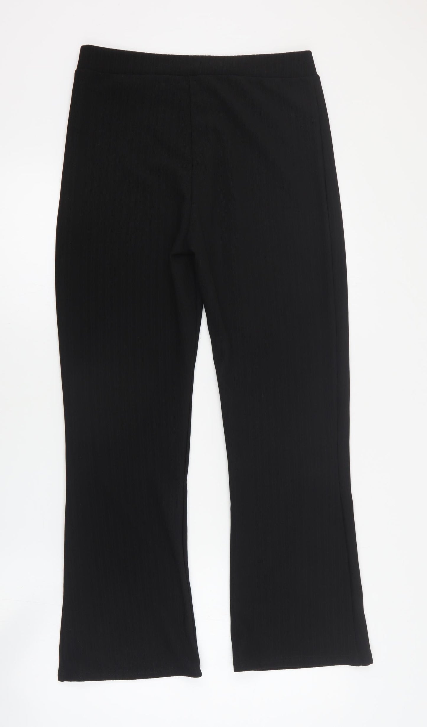AMARANTO Womens Black  Polyester Dress Pants Trousers Size 12 L26 in Regular  - Ribbed