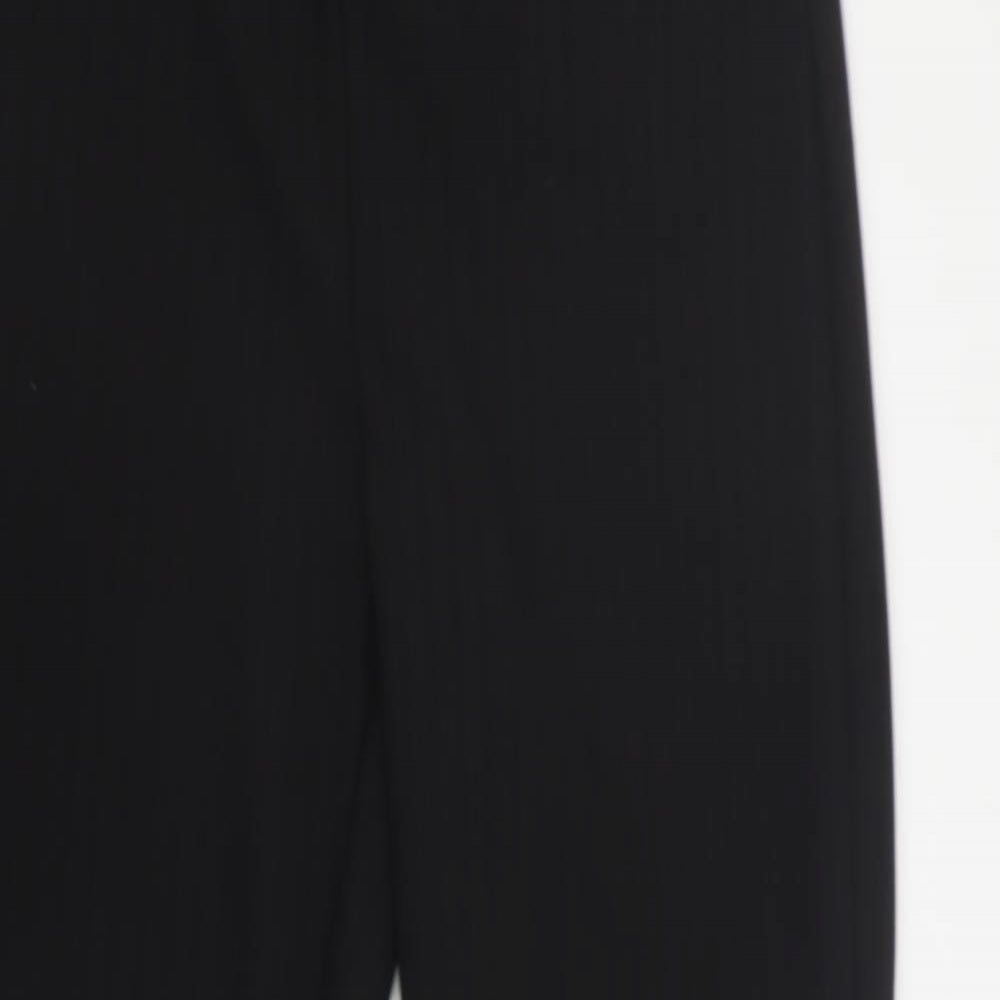 AMARANTO Womens Black  Polyester Dress Pants Trousers Size 12 L26 in Regular  - Ribbed