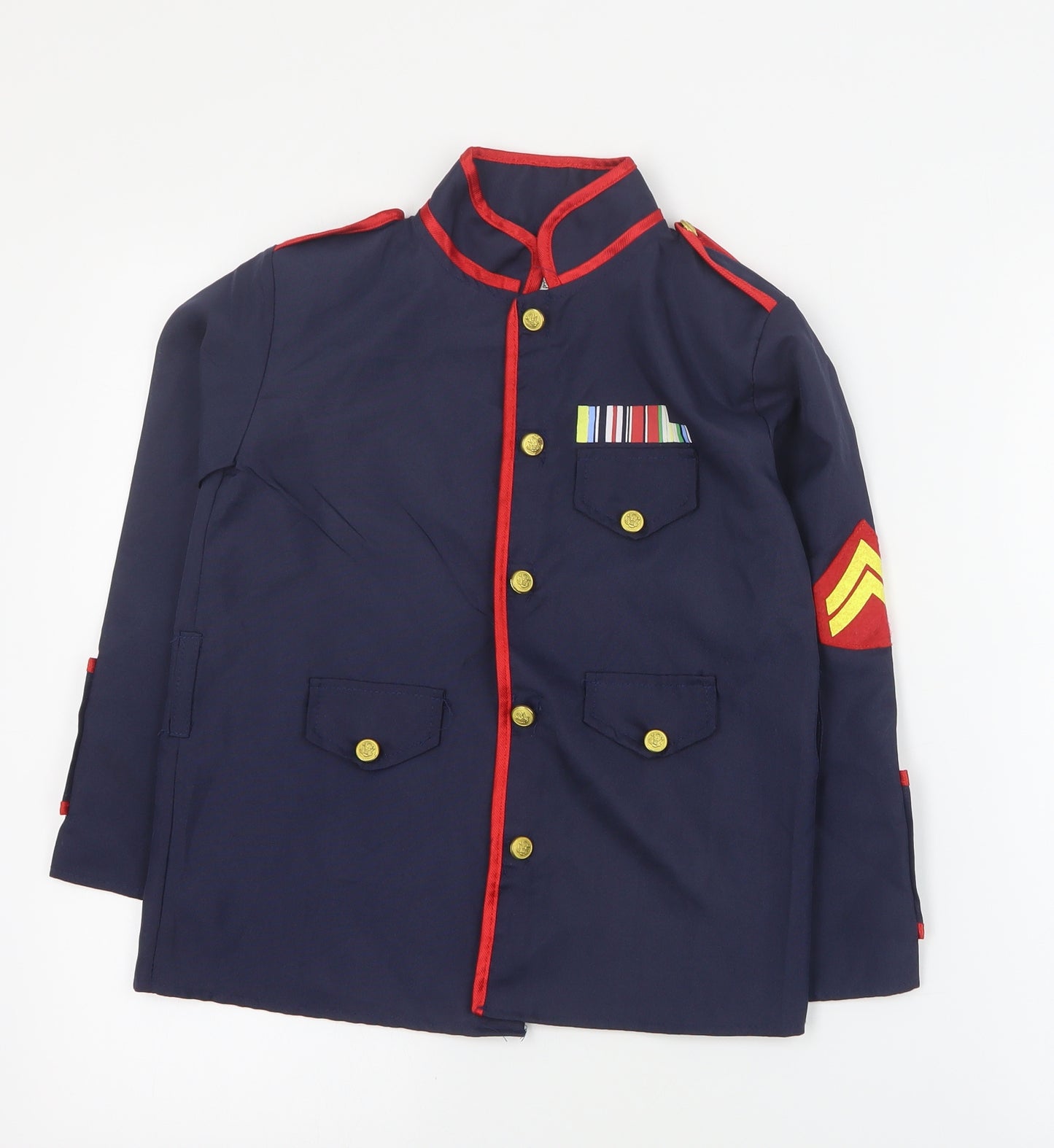 Bristol Novelty Boys Blue   Jacket  Size 7-8 Years  Hook & Loop - Fancy dress