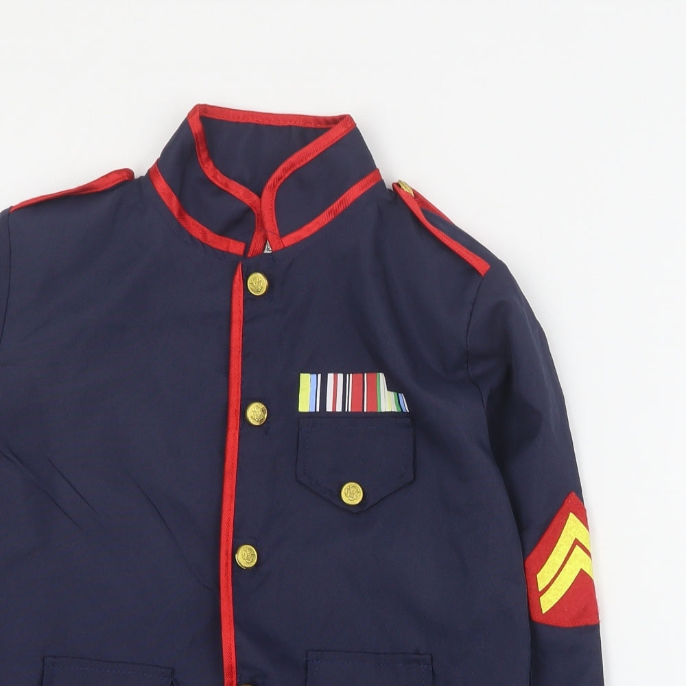 Bristol Novelty Boys Blue   Jacket  Size 7-8 Years  Hook & Loop - Fancy dress