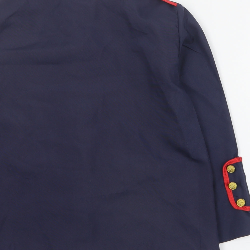 Bristol Novelty Boys Blue   Jacket  Size 7-8 Years  Hook & Loop - Fancy dress
