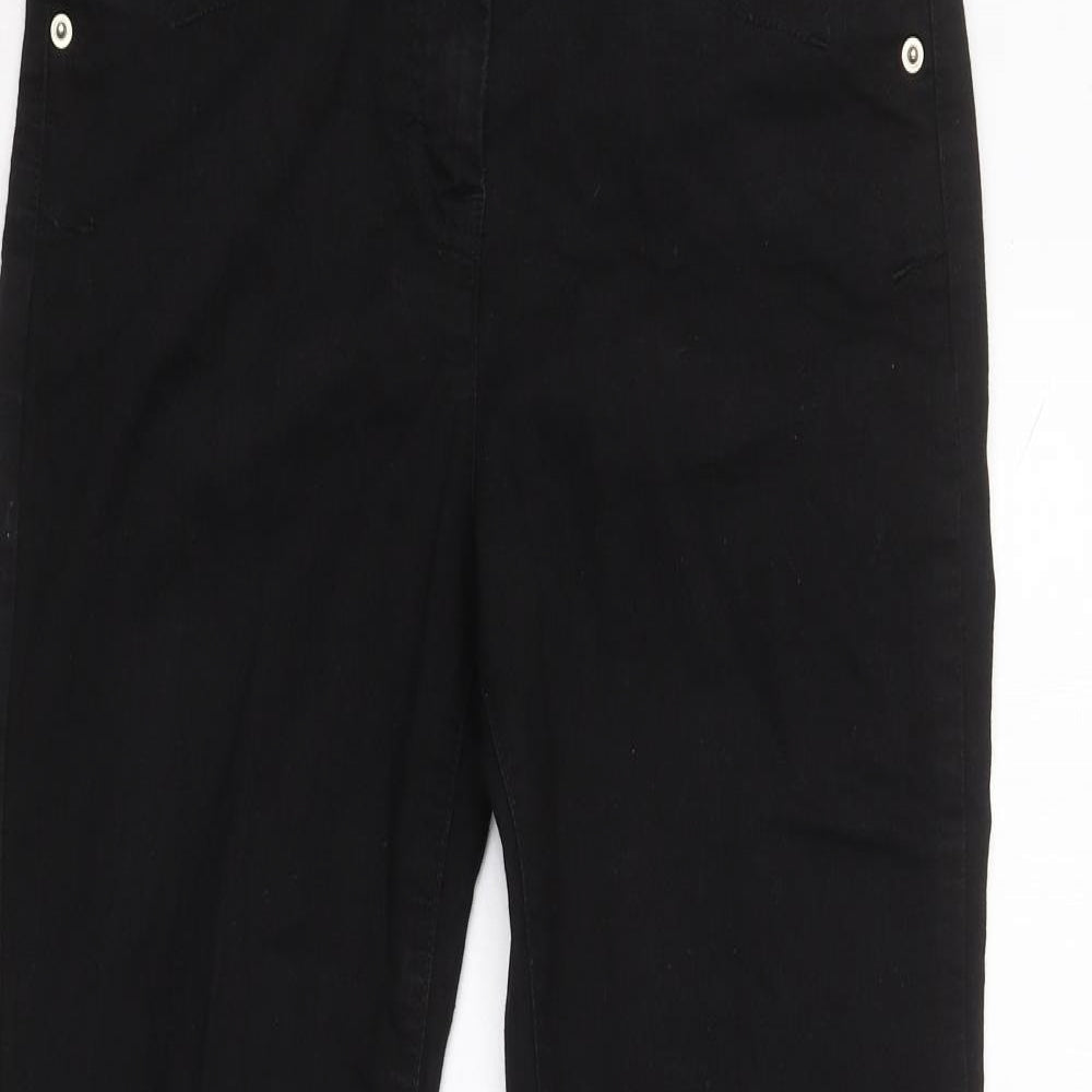 South Womens Black  Cotton Straight Jeans Size 12 L29 in Regular
