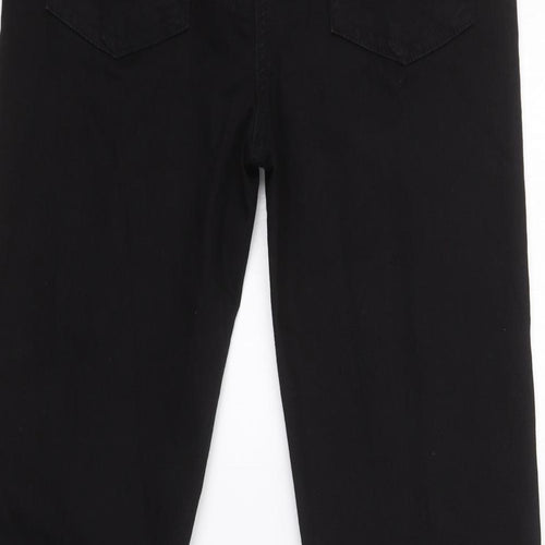 South Womens Black  Cotton Straight Jeans Size 12 L29 in Regular
