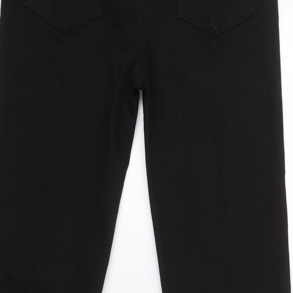 South Womens Black  Cotton Straight Jeans Size 12 L29 in Regular