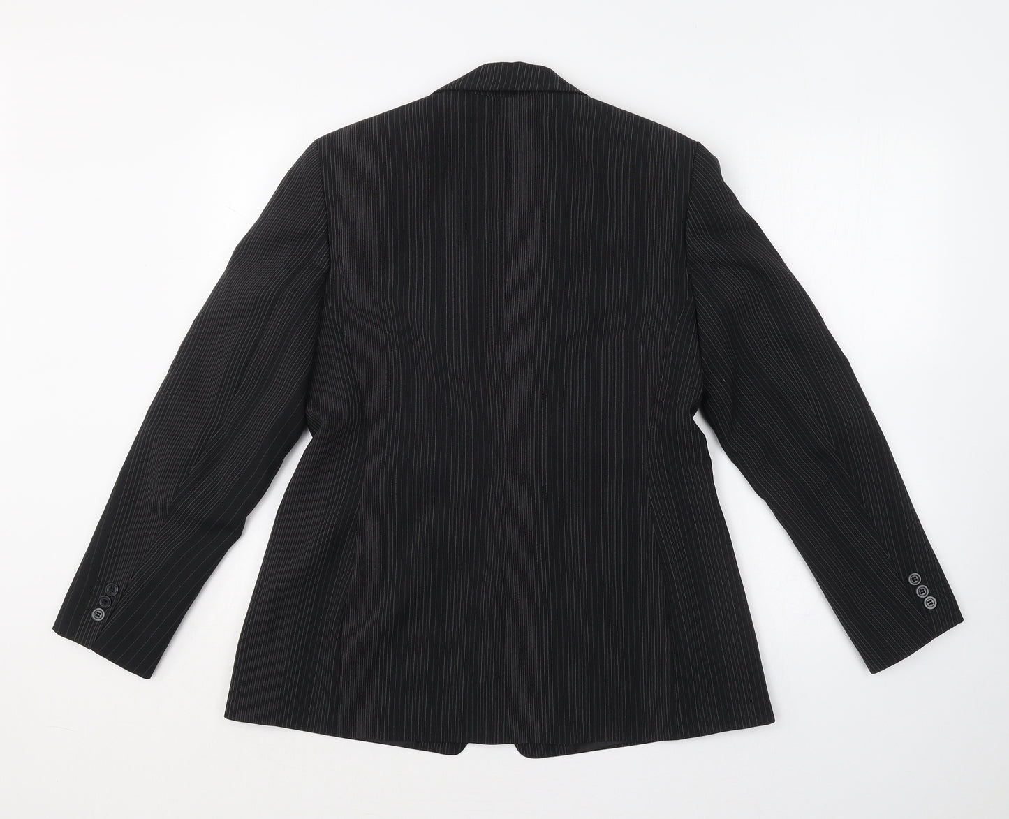 Marks and Spencer Womens Black Striped  Jacket Blazer Size 14