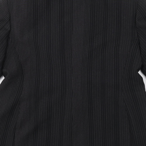 Marks and Spencer Womens Black Striped  Jacket Blazer Size 14