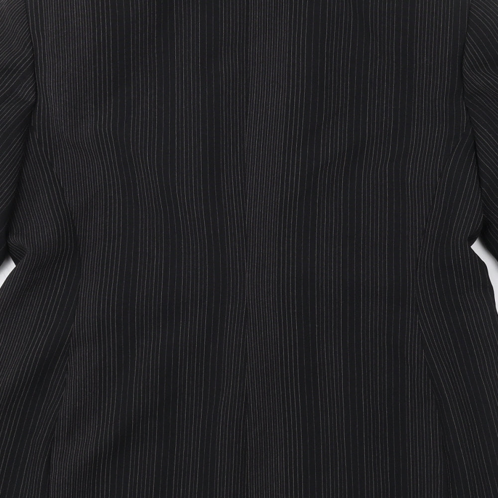 Marks and Spencer Womens Black Striped  Jacket Blazer Size 14