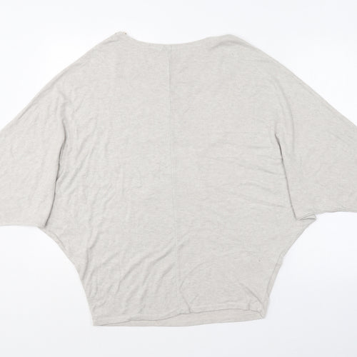 Quiz Womens Grey  Acrylic Basic T-Shirt Size 10 Round Neck