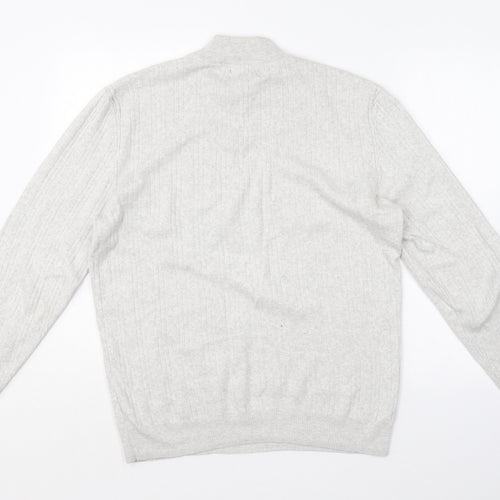 NEXT Womens Grey Crew Neck  Cotton Pullover Jumper Size L