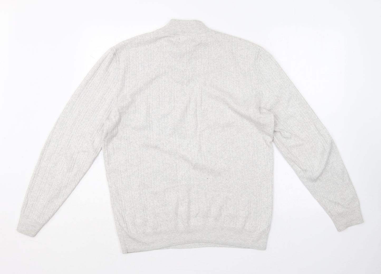 NEXT Womens Grey Crew Neck  Cotton Pullover Jumper Size L