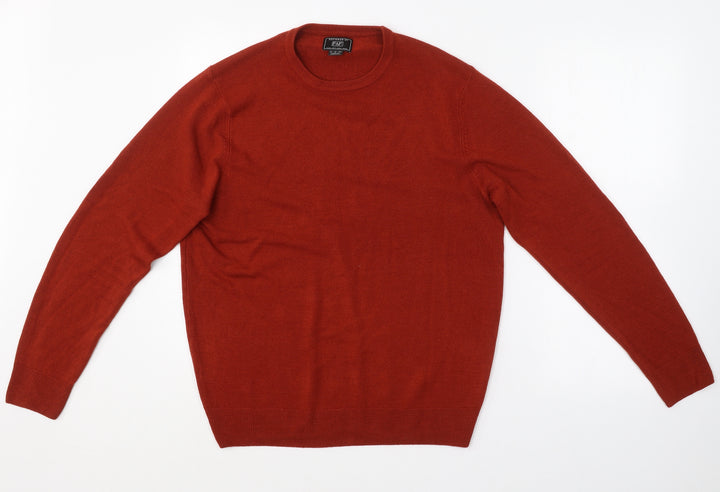F&F Womens Brown Round Neck Acrylic Pullover Jumper Size M