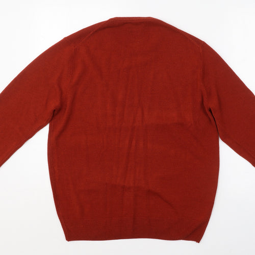 F&F Womens Brown Round Neck  Acrylic Pullover Jumper Size M