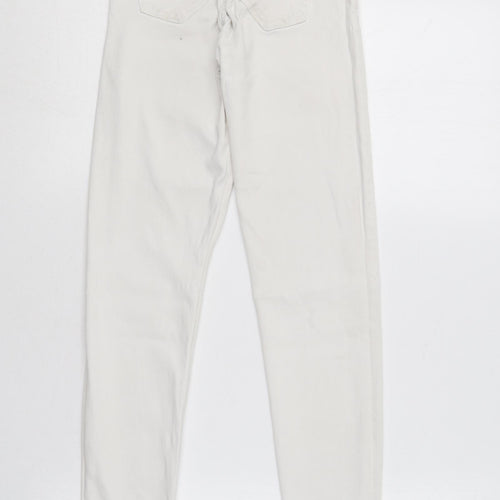 River Island Womens White  Cotton Skinny Jeans Size 6 L28 in Regular
