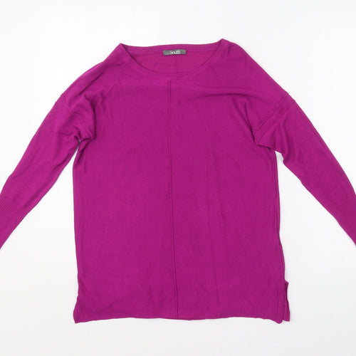 South Womens Pink Round Neck  Viscose Pullover Jumper Size 8