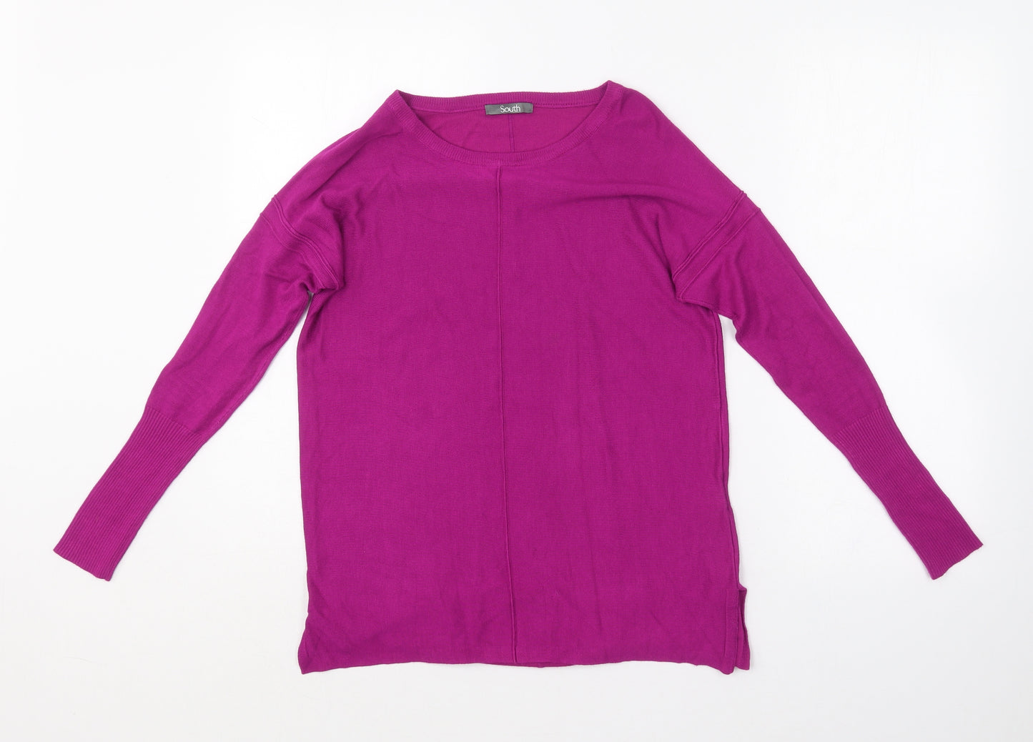 South Womens Pink Round Neck  Viscose Pullover Jumper Size 8