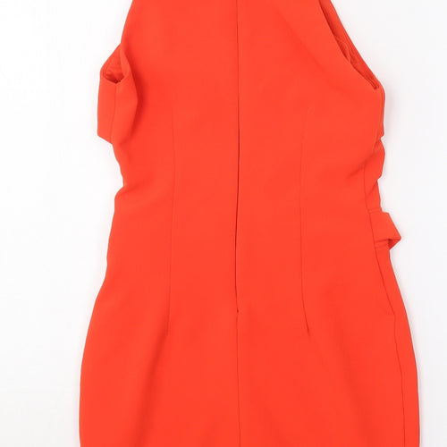 Explosion Womens Red  Polyester Bodycon  Size 36  Round Neck